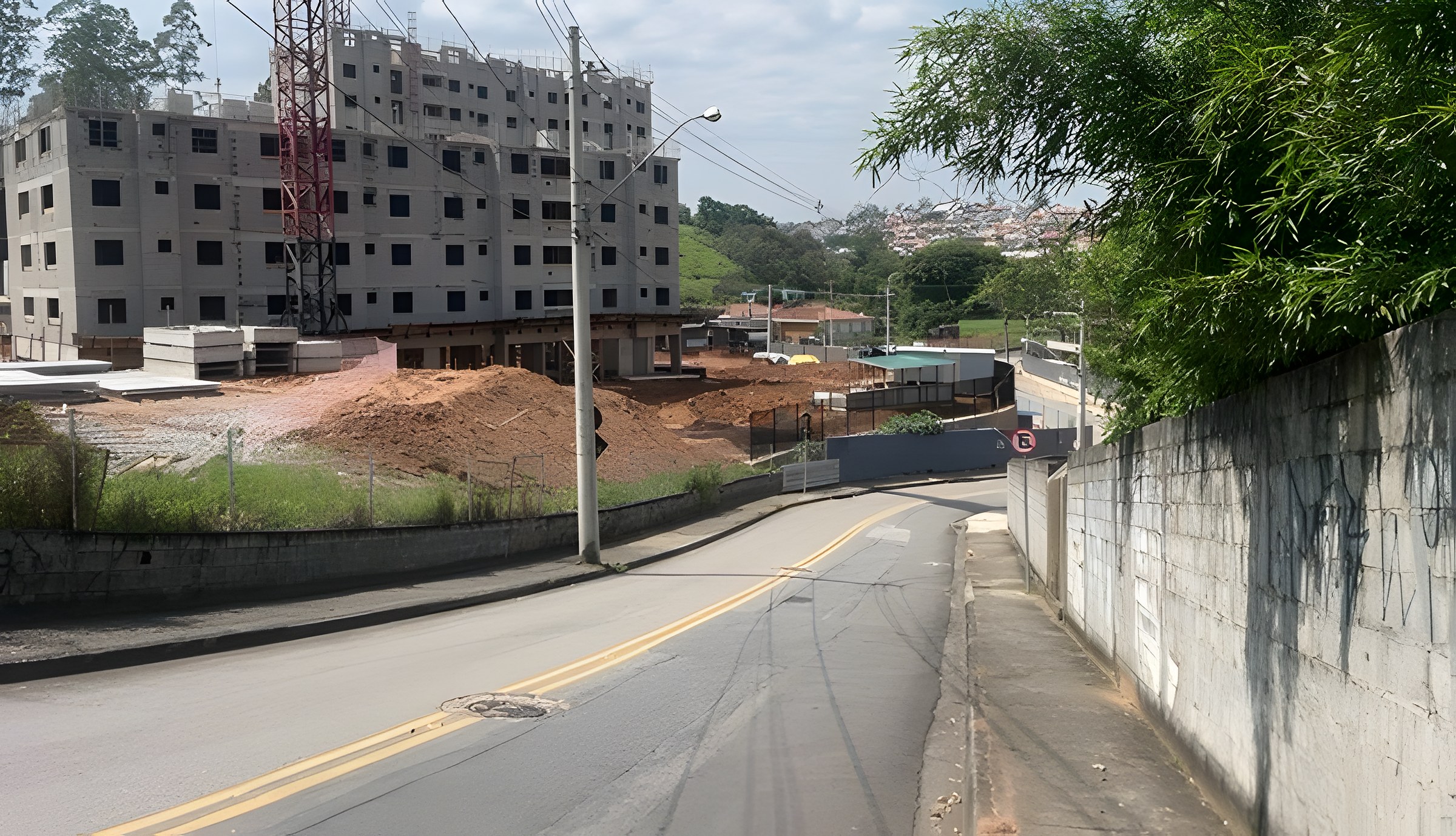 Bloco residencial em execução